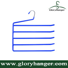 PVC-Coated Trouser/Skirt Hanger with 5 Tier with Non-Slip Pant Bar